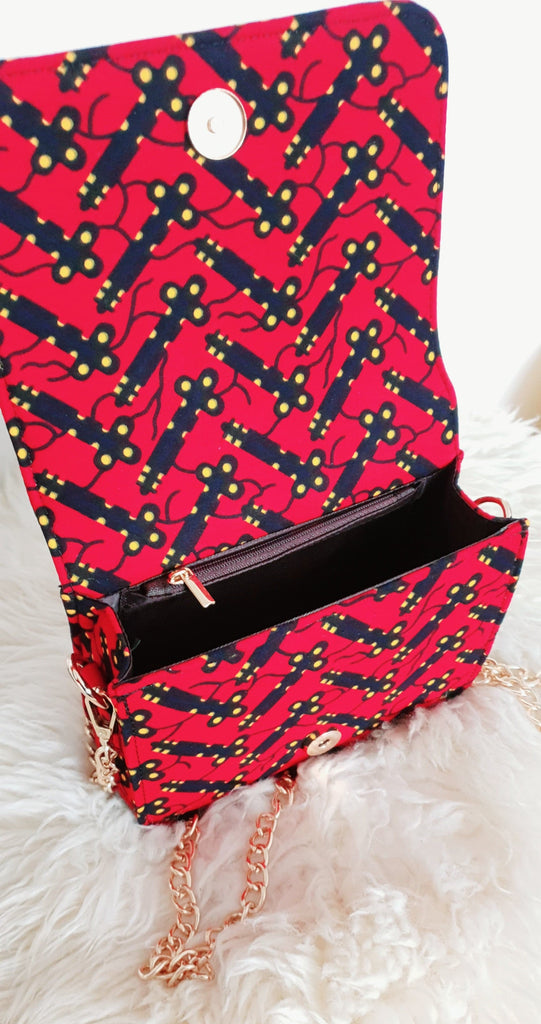 African Print Shoulder Bag Crossbody Ankara Print Bag - Nelly - African Clothing from CUMO LONDON