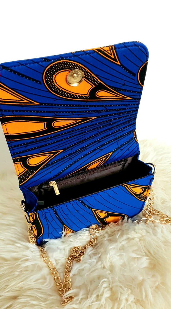 African Print Shoulder Bag Crossbody Ankara Print Bag - Leila - African Clothing from CUMO LONDON