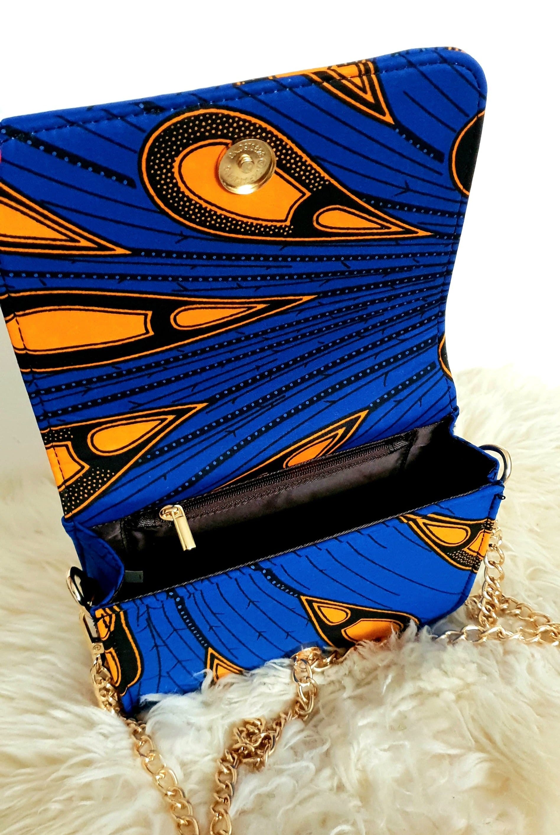 African Print Shoulder Bag Crossbody Ankara Print Bag - Bisola - African Clothing from CUMO LONDON
