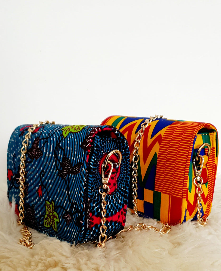 African Print Shoulder Bag Crossbody Ankara Print Bag - Titi - African Clothing from CUMO LONDON