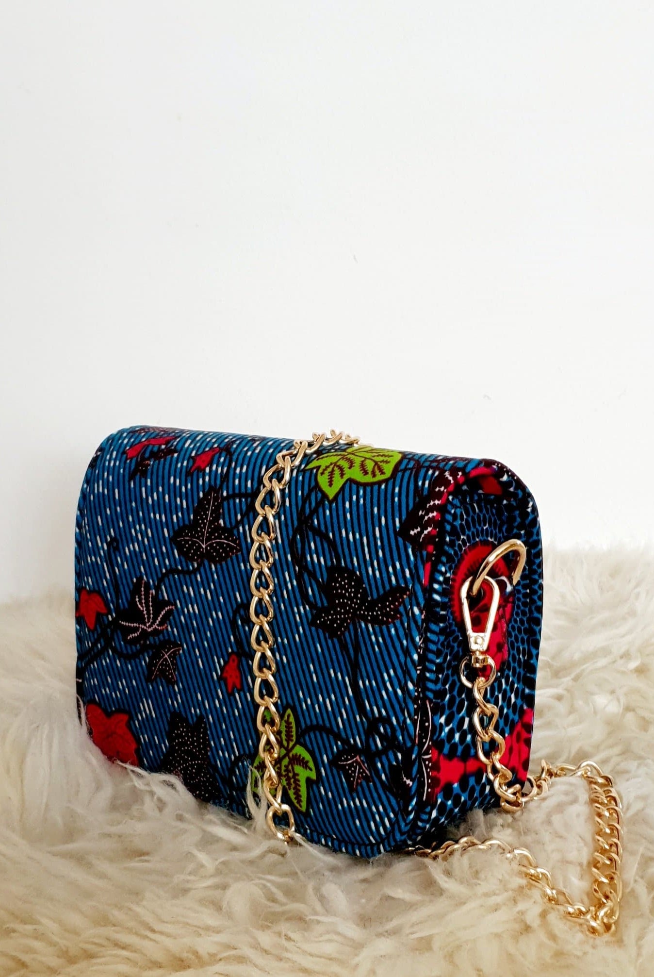 African Print Shoulder Bag Crossbody Ankara Print Bag - Titi - African Clothing from CUMO LONDON
