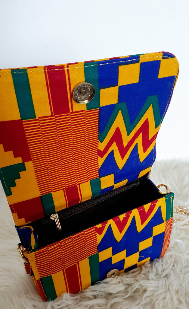 African Print Shoulder Bag Crossbody Ankara Print Bag - Titi - African Clothing from CUMO LONDON