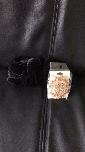 Velvet Turban Head Wrap(single wrap) With Brooch - African Clothing from CUMO LONDON