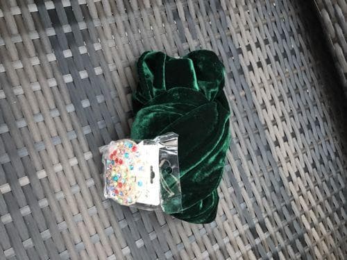 Velvet Turban Head Wrap(single wrap) With Brooch - African Clothing from CUMO LONDON