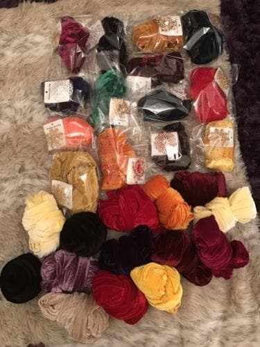 Women velvet Turban headwraps single wrap (Brooch Not Included) - African Clothing from CUMO LONDON