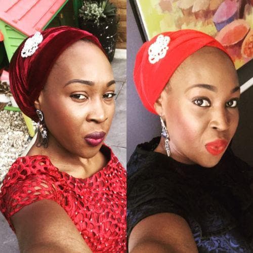 Velvet Turban Head Wrap(single wrap) With Brooch - African Clothing from CUMO LONDON