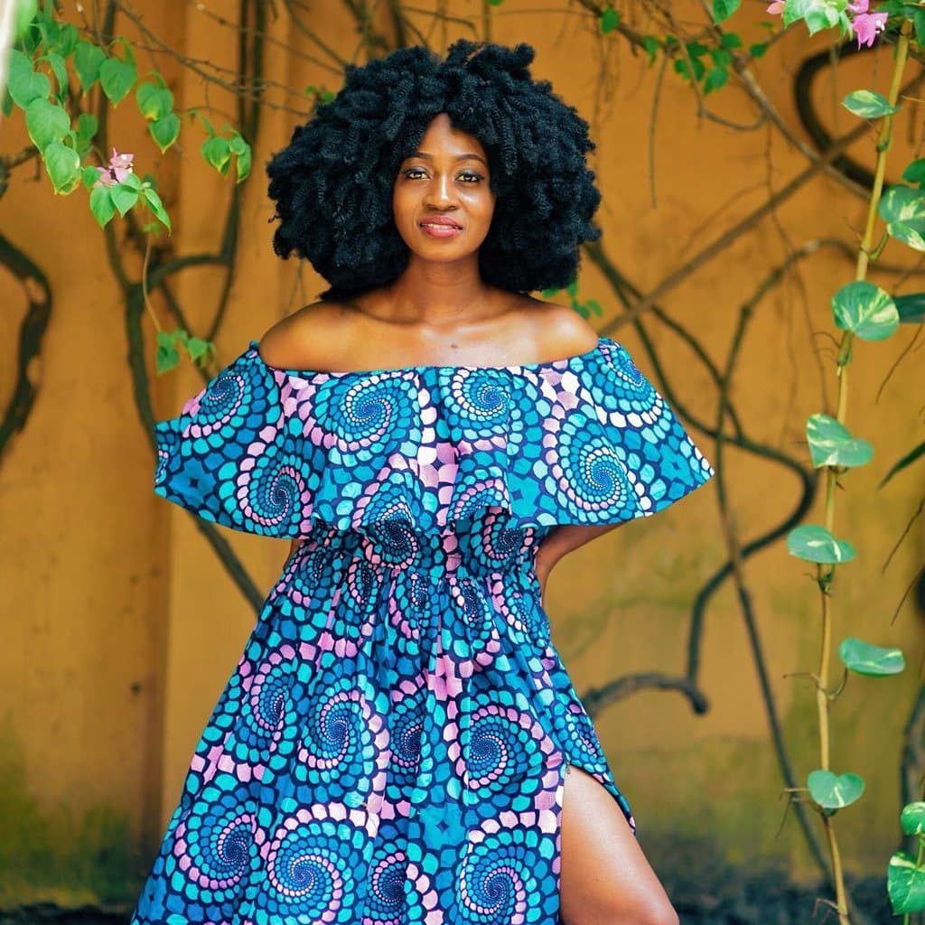 New in Alexa African Ankara Print off shoulder Maxi Dress - African Clothing from CUMO LONDON