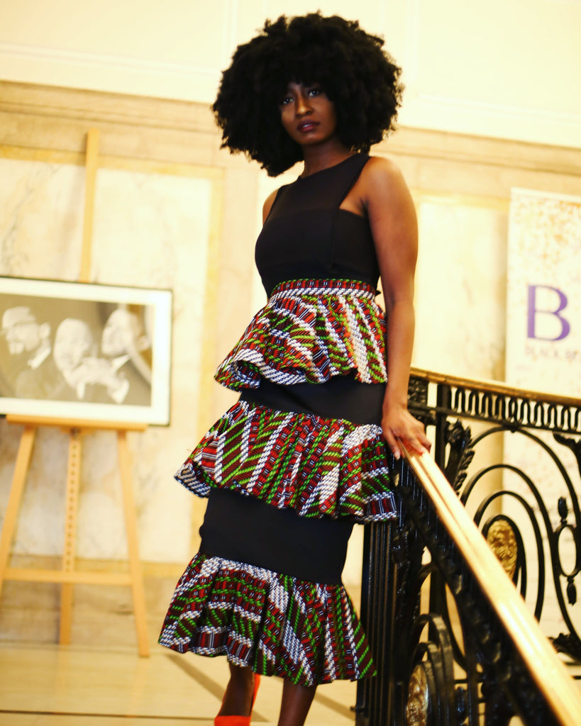 New in Mercedes African Print Ankara 3 Tier Skirts - African Clothing from CUMO LONDON