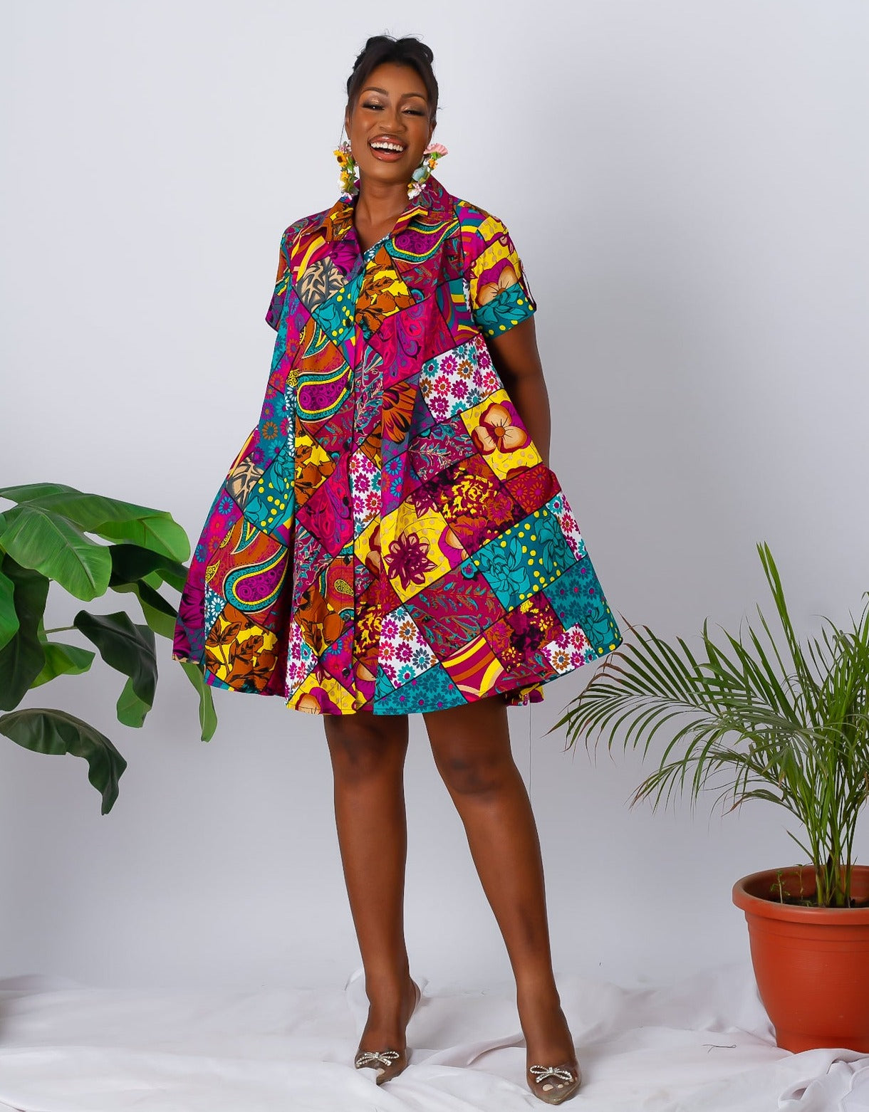 african print short dresses designs Africa Print short Dress TJ African Print Dresses
