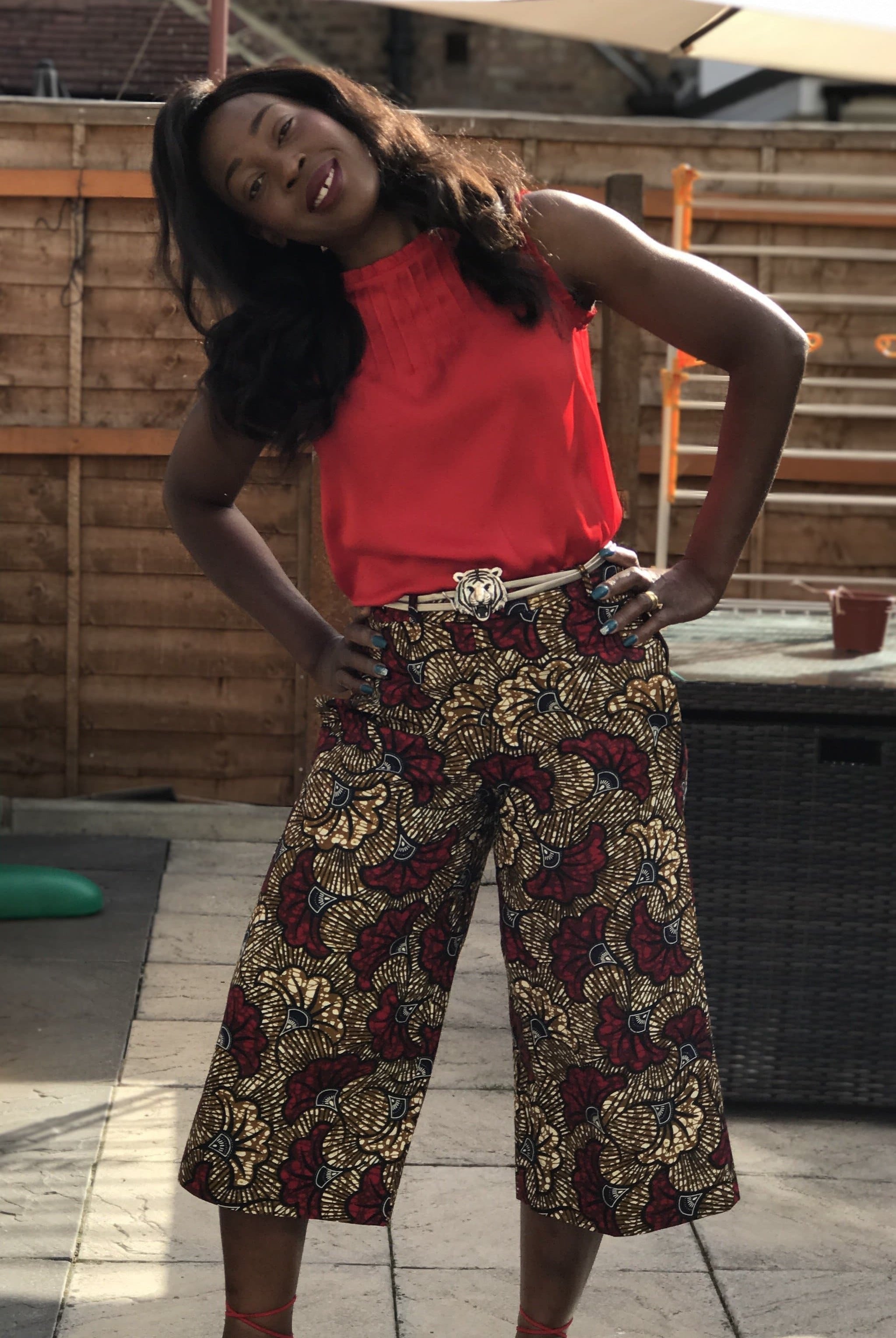 African Ankara Print Women Calf-Length 3/4 Pants - African Clothing from CUMO LONDON