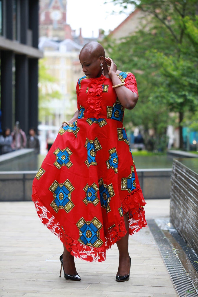 African Print Lace Midi Dress | Ghana African dress | Kente Dress | African dress | African print Dress | African Clothing Online  Shop | Short African dress | Mini African dress UK | African  dress UK |  african dress styles | african women's clothing | african outfit | kitenge dresses | Africa Dresses for Women | Ankara Styles for ladies | African dresses for work | Danshiki Dress | Trendy African Dress | Modern African Clothing | Modern African dress UK | African clothing UK | Black-owned fashion brand 
