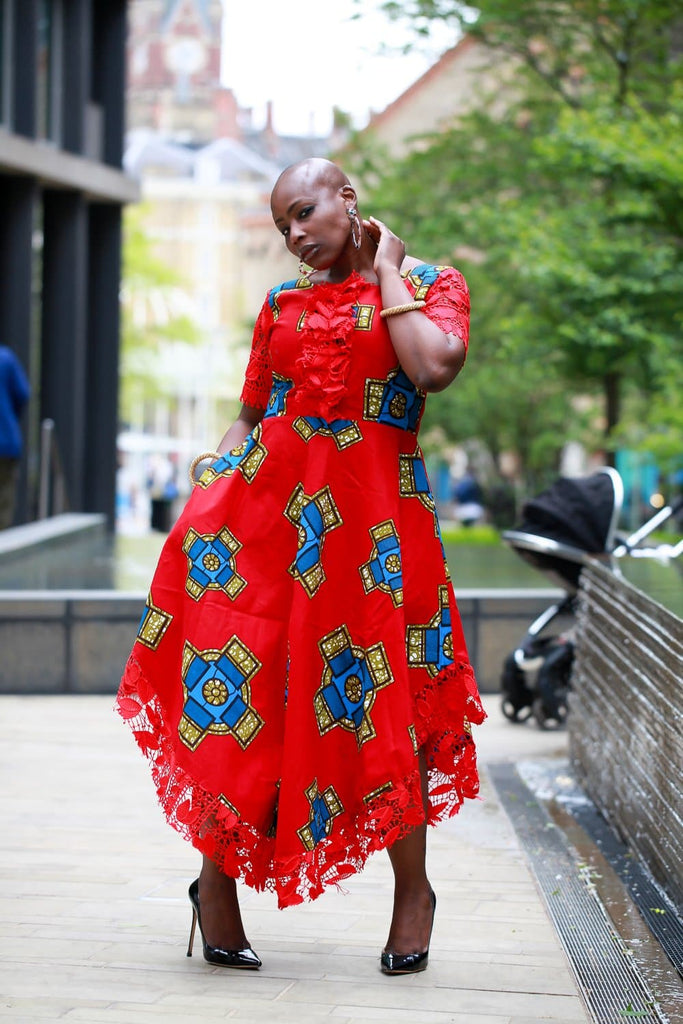 African Print Lace Midi Dress | Ghana African dress | Kente Dress | African dress | African print Dress | African Clothing Online  Shop | Short African dress | Mini African dress UK | African  dress UK |  african dress styles | african women's clothing | african outfit | kitenge dresses | Africa Dresses for Women | Ankara Styles for ladies | African dresses for work | Danshiki Dress | Trendy African Dress | Modern African Clothing | Modern African dress UK | African clothing UK | Black-owned fashion brand 