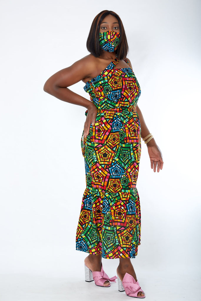 New in 3-D African Print Facemask | Reusable African Print Facemask - Zydanna - African Clothing from CUMO LONDON