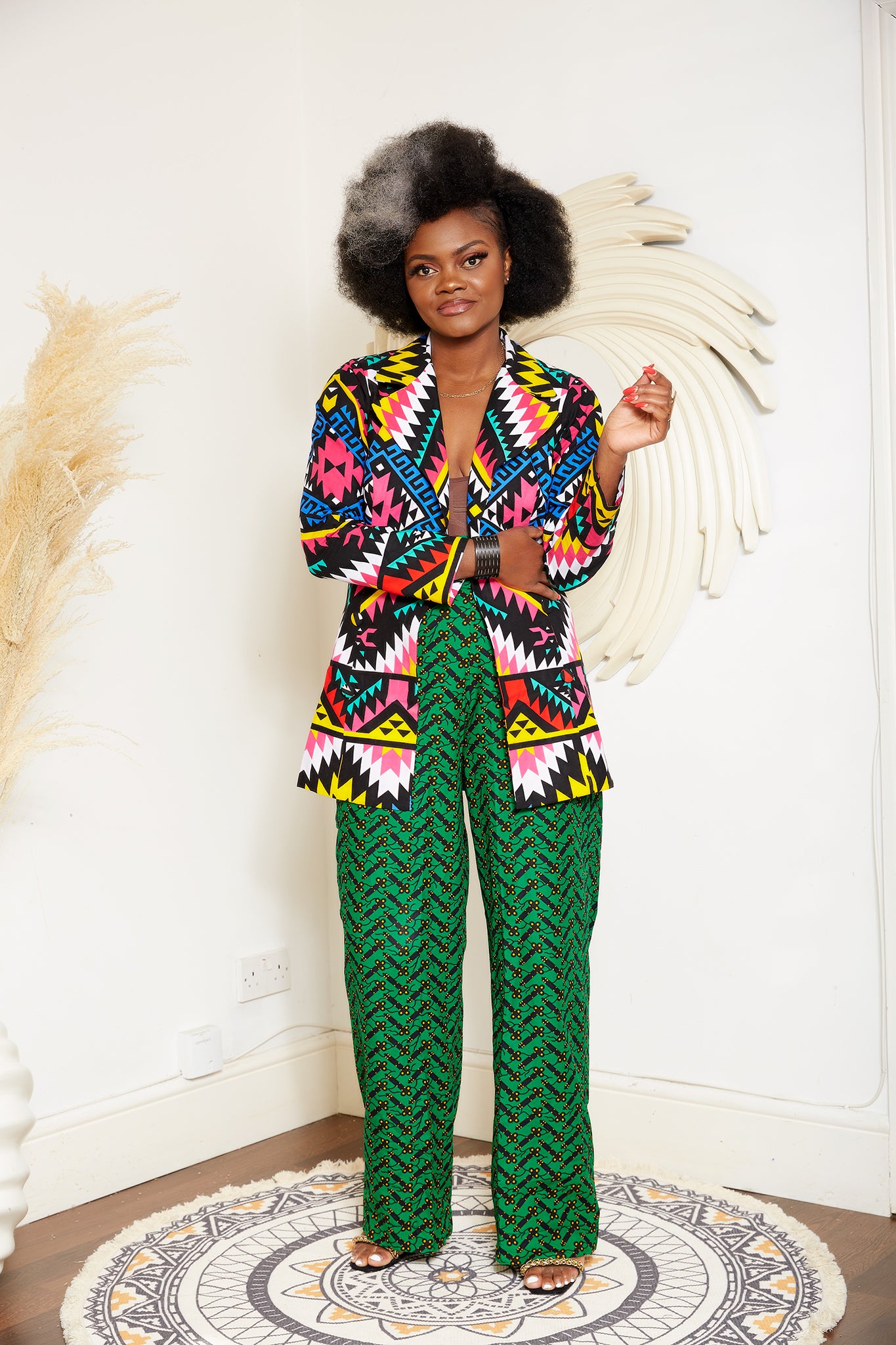 High waist African Print Wide Leg Pants African Clothing CUMO