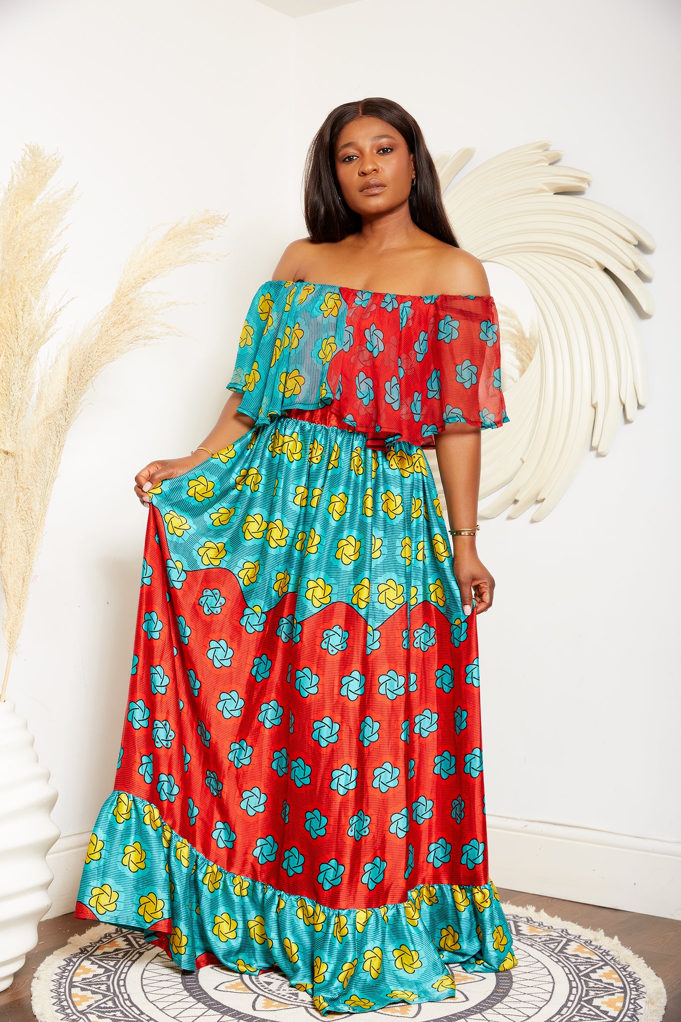 Printed maxi dress for wedding online