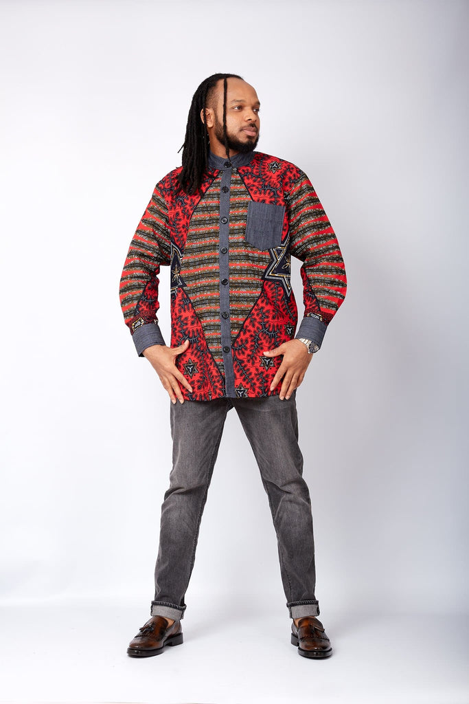 African print Shirt for Men | African Ankara Sweatshirt | African Clothing for Men | African print long sleeve shirt | Modern African Clothing for men | African shirt | Tribal pattern shirt for men | Ankara shirt | African print shorts | African print clothing UK | African print apparel | African Print clothing online | Trendy African clothing store | Buy African outfits for men | Matching African Print outfits | 2 pcs African print clothing