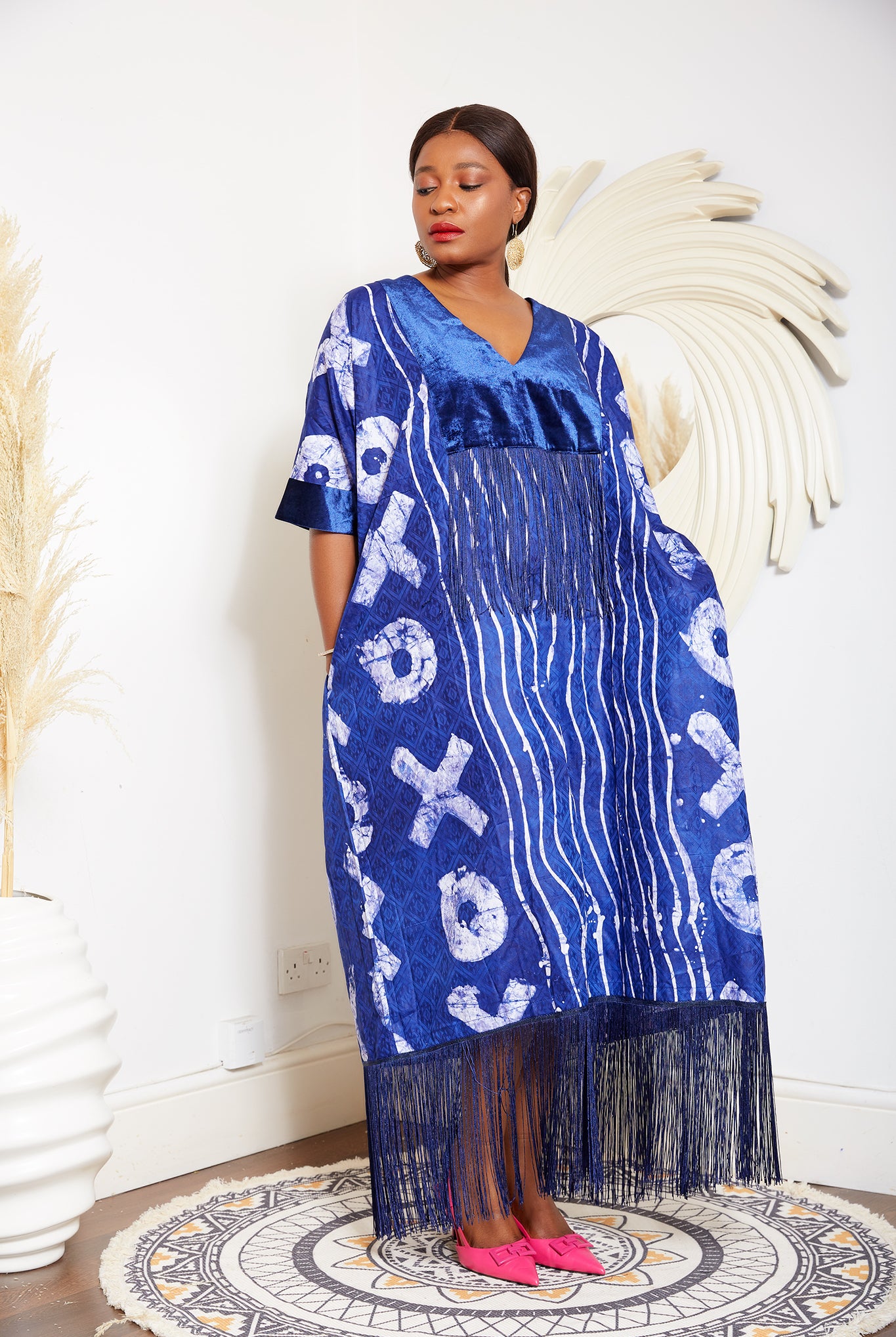 Adaugoo Sky Blue Lace Maxi Gypsy Dress – CUMO LONDON