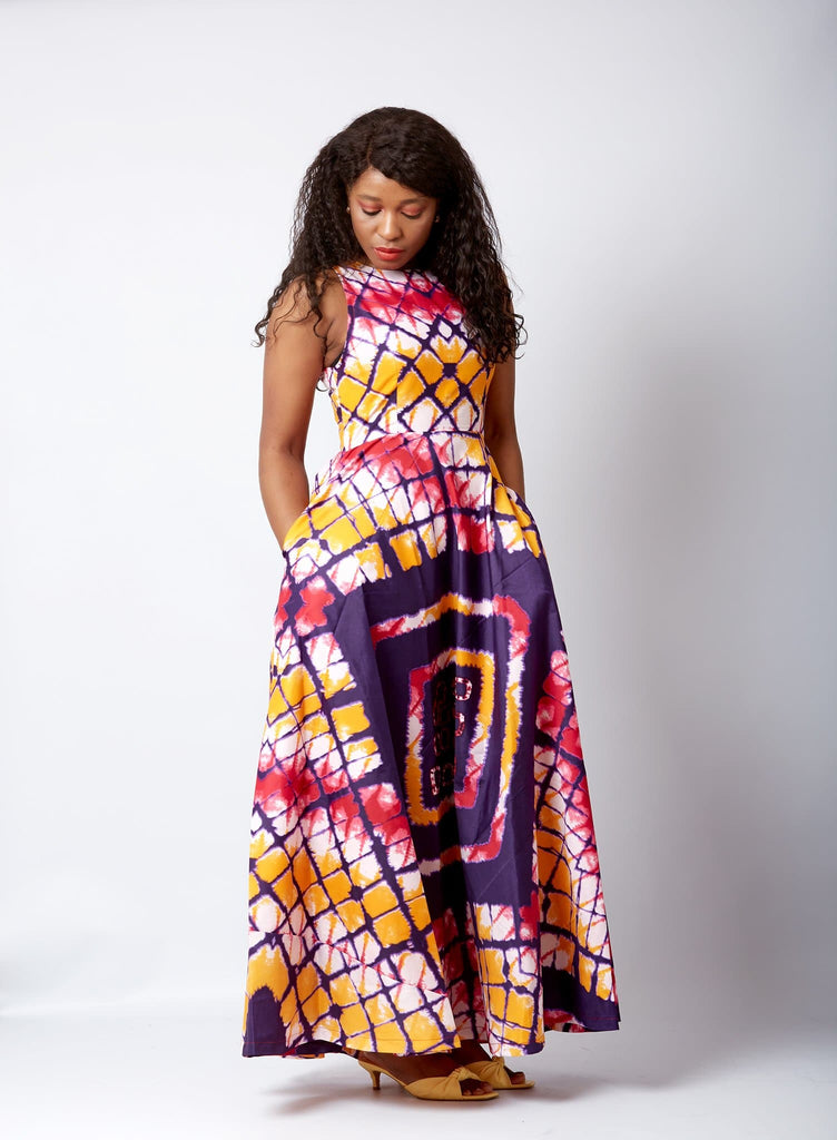 African dresses, Long African print gown, African print Maxi dresses, Floral Summer Dresses | African party dress | Black owned UK fashion brand | African clothing store | Ready to wear African clothing | African print maxi dress | African Kampala dress | Kampala dress | Kitenge dress | Sleeveless Maxi African dress  | Online African Clothing Store