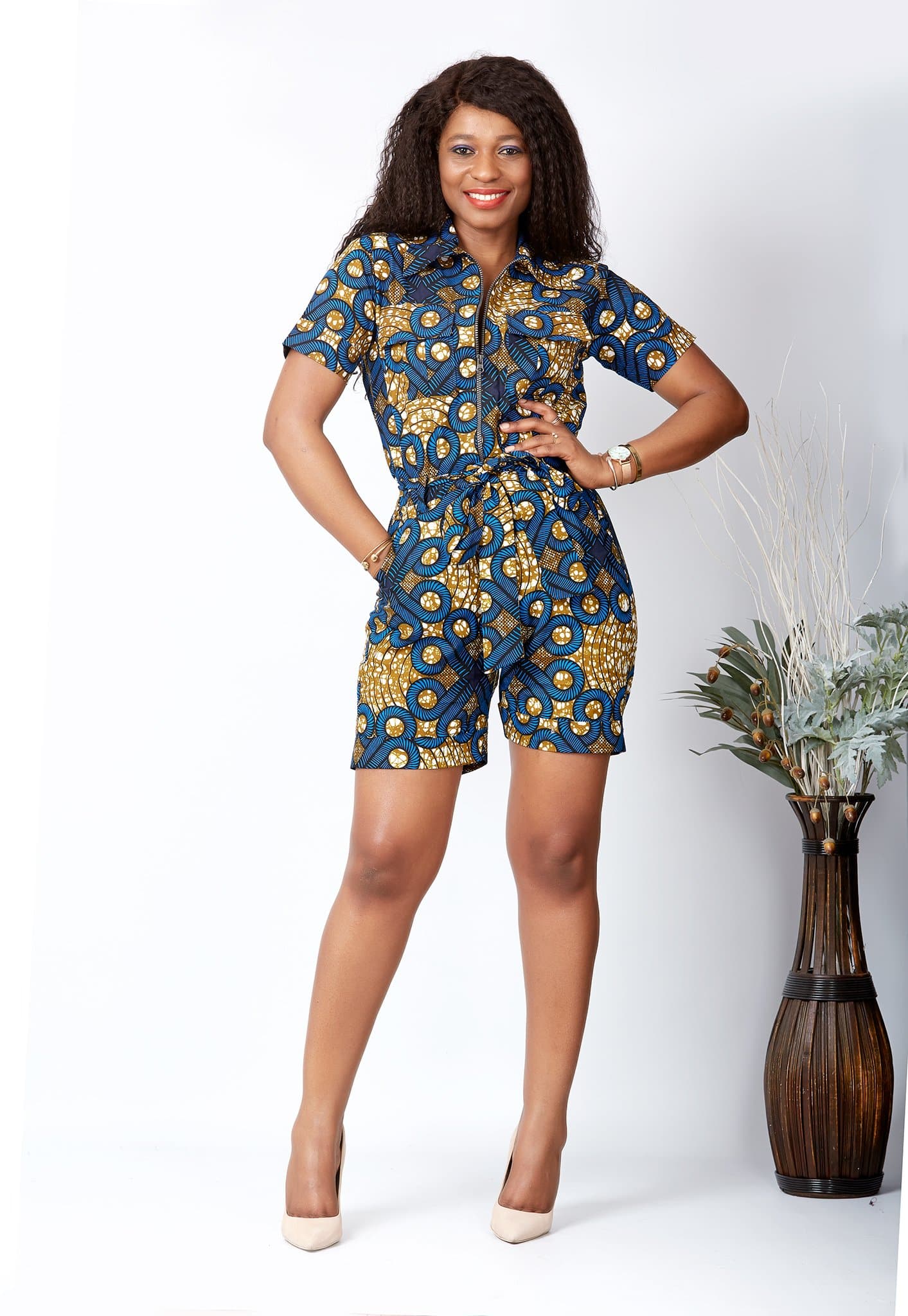 African print playsuit sale