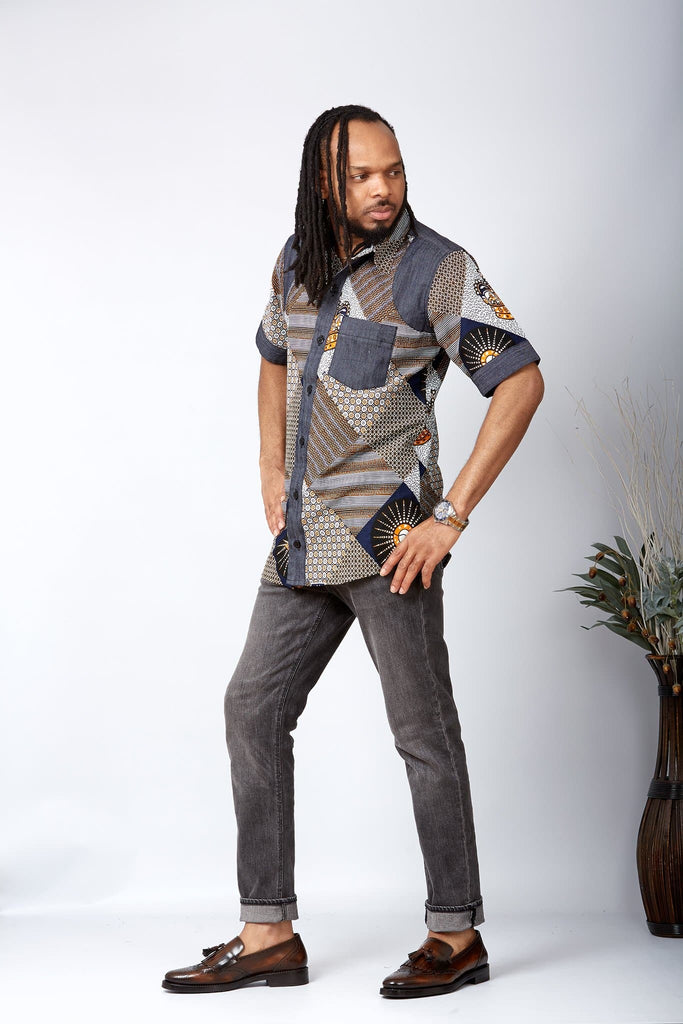 African print Shirt for Men | African Ankara Sweatshirt | African Clothing for Men | African print long sleeve shirt | Modern African Clothing for men | African shirt | Tribal pattern shirt for men | Ankara shirt | African print shorts | African print clothing UK | African print apparel | African Print clothing online | Trendy African clothing store | Buy African outfits for men | Matching African Print outfits | 2 pcs African print clothing