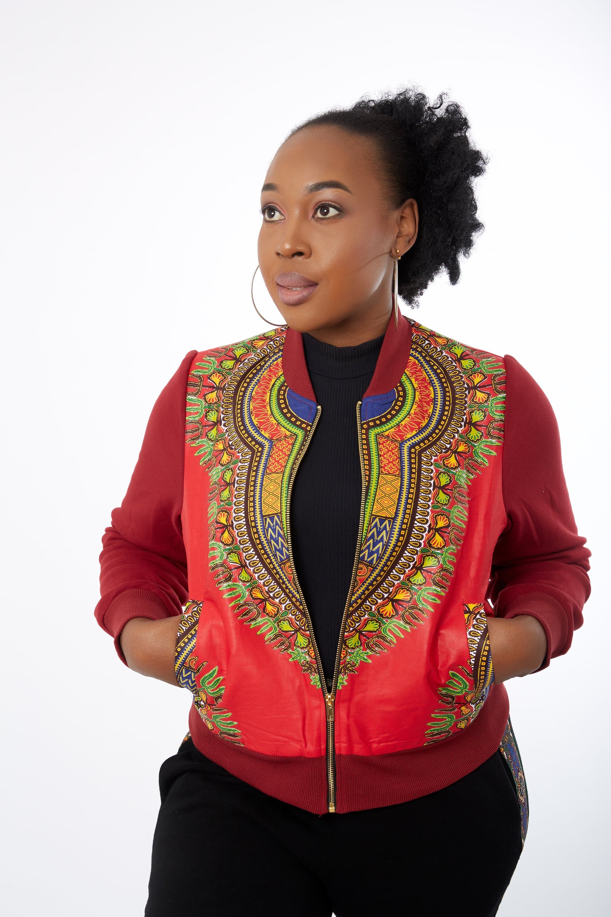 African Print Danshiki Bomber Jacket CUMO London African Clothing CUMO LONDON
