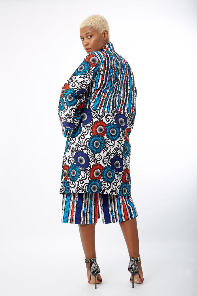 African Print Kimono | African Print Blazer | African print Jacket | African print Bomber Jacket | African Print Outerwear | Fall Fashion for African women | sustainable African Fashion | recycled African print clothing | Ethically sourced fashion | ethically sourced clothing | handmade clothing | African clothing for women | Ankara jacket | Tribal prints kimono | Floral African print clothing | Cotton Blazer | African print workwear | African clothing UK | Black-owned fashion brand