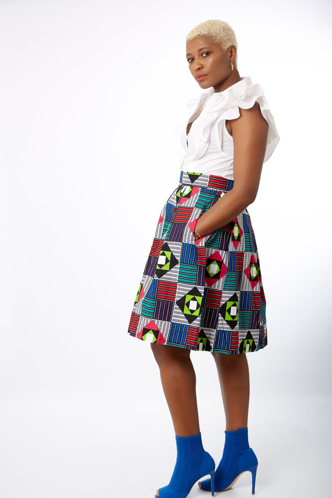 Trendy African Print Mini Skirt | African Clothing | Shop CUMO London ...