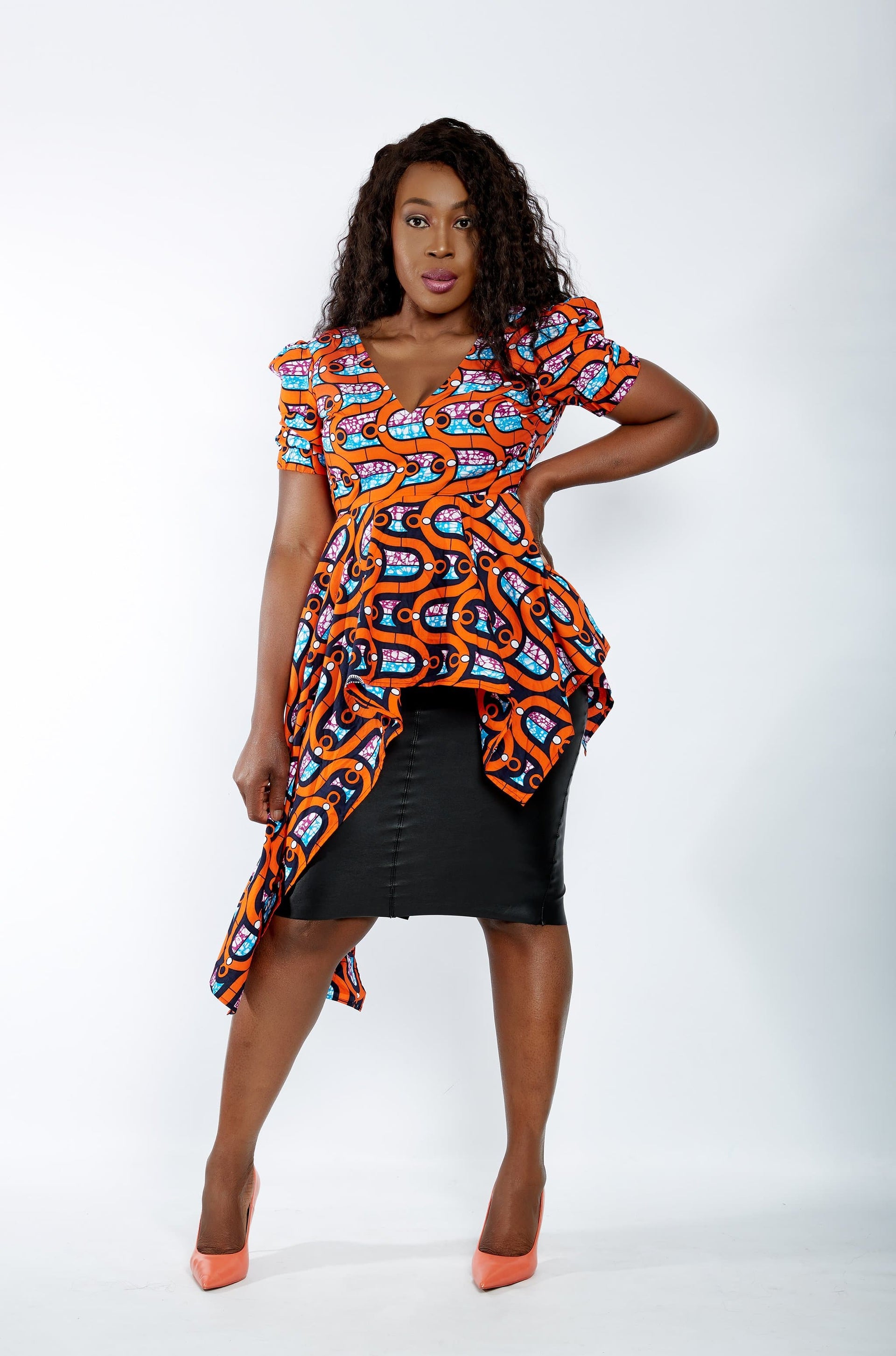 African print blouses | Shop CUMO London | African print peplum blouse ...