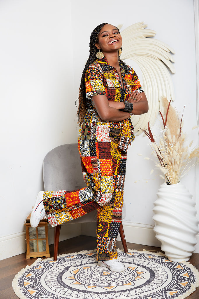 African Print Romper suit | African print Playsuit | African print Onesies | African Print Outerwear | Fall Fashion for African women | sustainable African Fashion | recycled African print clothing | Ethically sourced fashion | ethically sourced clothing | handmade clothing | African clothing for women | Ankara jacket | Tribal prints kimono | Floral African print clothing | Cotton Blazer | African print workwear | African clothing UK | Black-owned fashion brand | UK Based African Fashion Brand