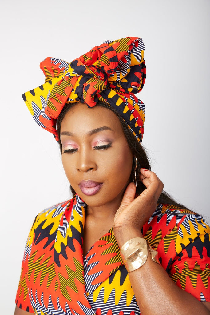 African print headwrap | Headgear | Ankara headwrap| Wax print scarf | African print scarf | African headgear | beautiful African headwraps 
