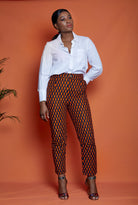 African Print Fitted Trousers - Deniola - African Clothing from CUMO LONDON