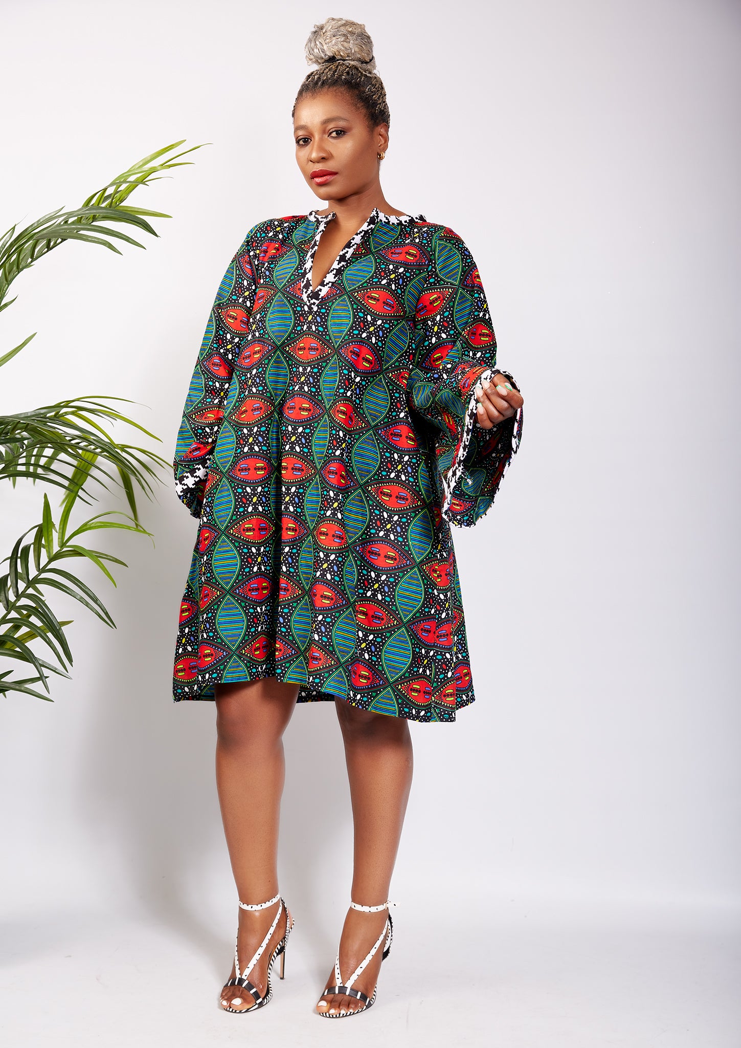 African Dresses for the Summer Mini African Dresses Shift Dress CUMO LONDON