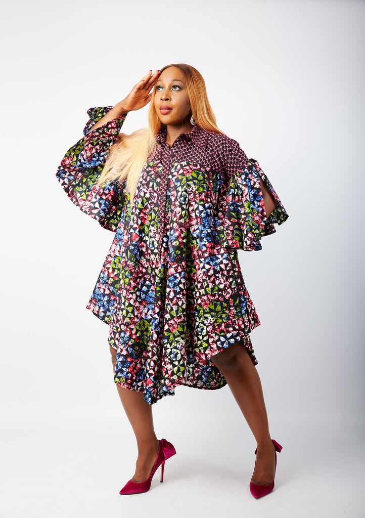 Beautiful African dresses for curvy women | Midi African Print dresses | African dresses for women.