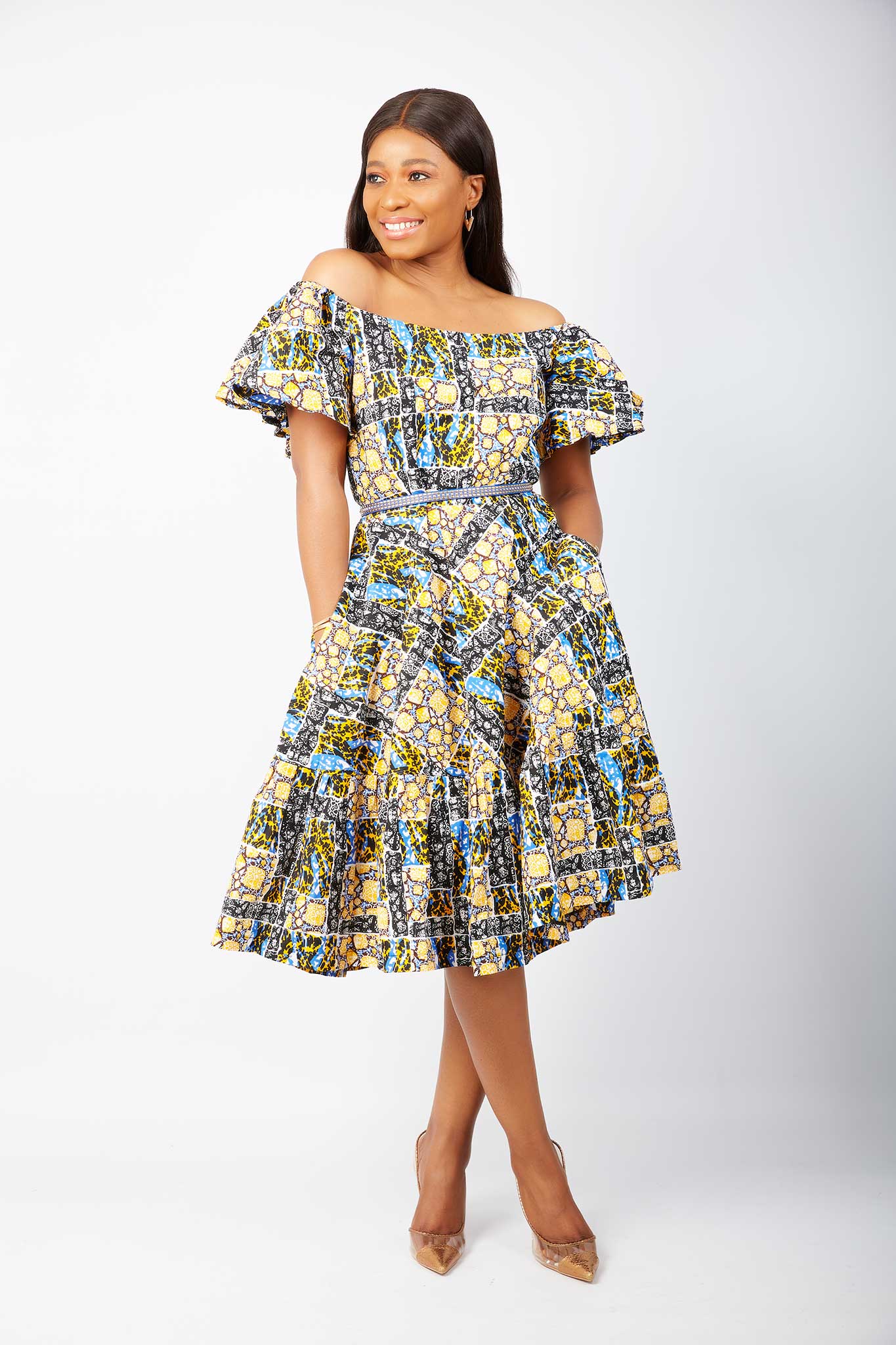 Modern African Clothing for women | African shirt dresses | Off Shoulder African dresses
