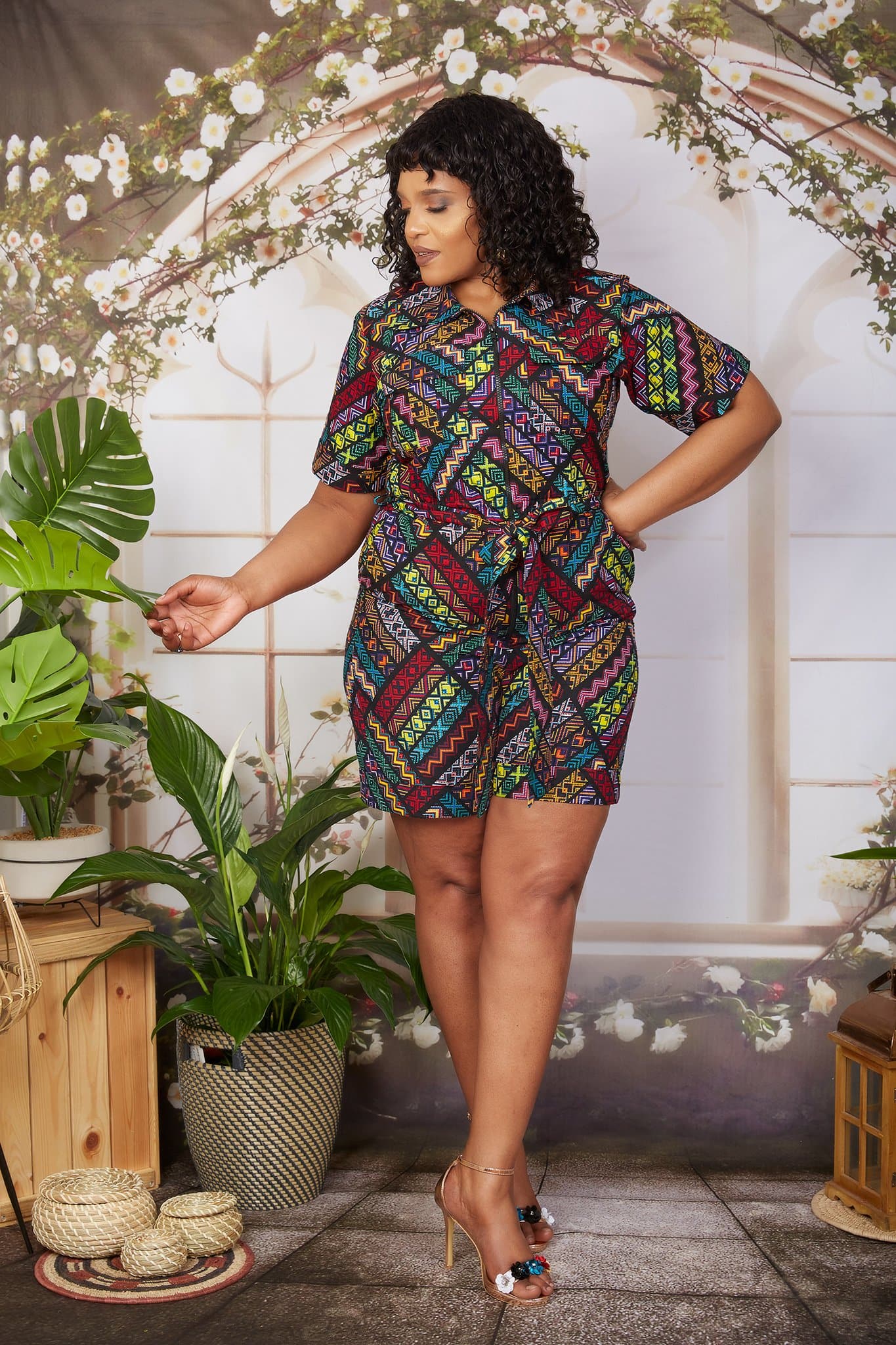 New in African Print Romper Suit Playsuit Eva S