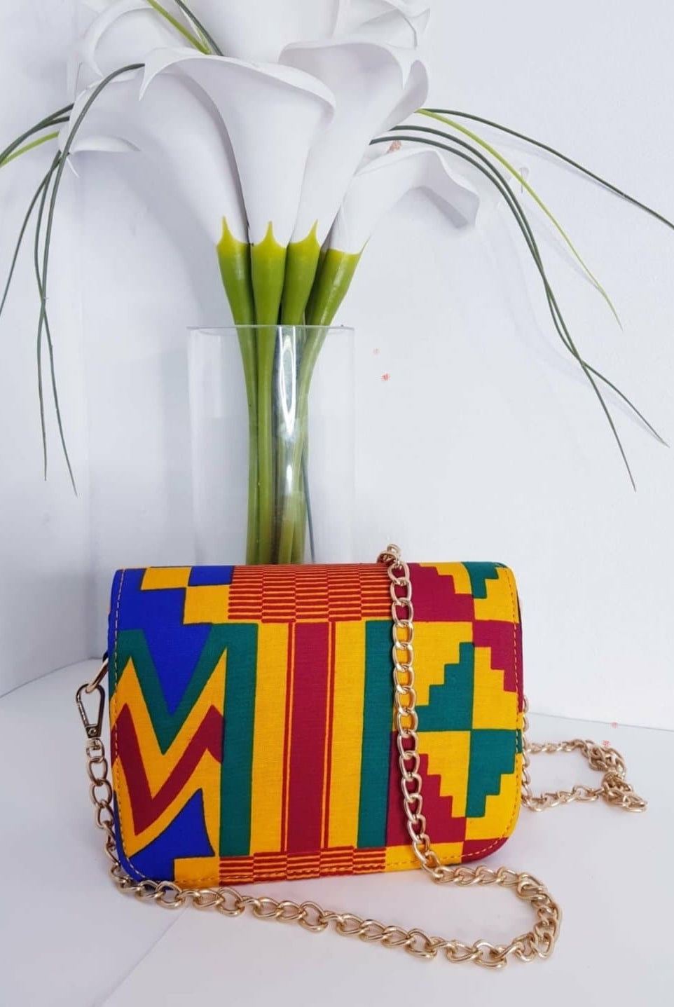 African Print Shoulder Bag Crossbody Ankara Print Bag - Titi - African Clothing from CUMO LONDON