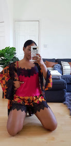 African sleepwear | African print Sleepwear | African print nightwear | African Print Pyjamas | Sleepwear for African women | sustainable nightwears | recycled nightwear | Ethically sourced fashion | ethically sourced clothing | handmade clothing | African clothing for women | Silk nightwear | Tribal prints | ethnic patterns | silk sleepwear | Sleepwear | African clothing UK | Black-owned fashion 