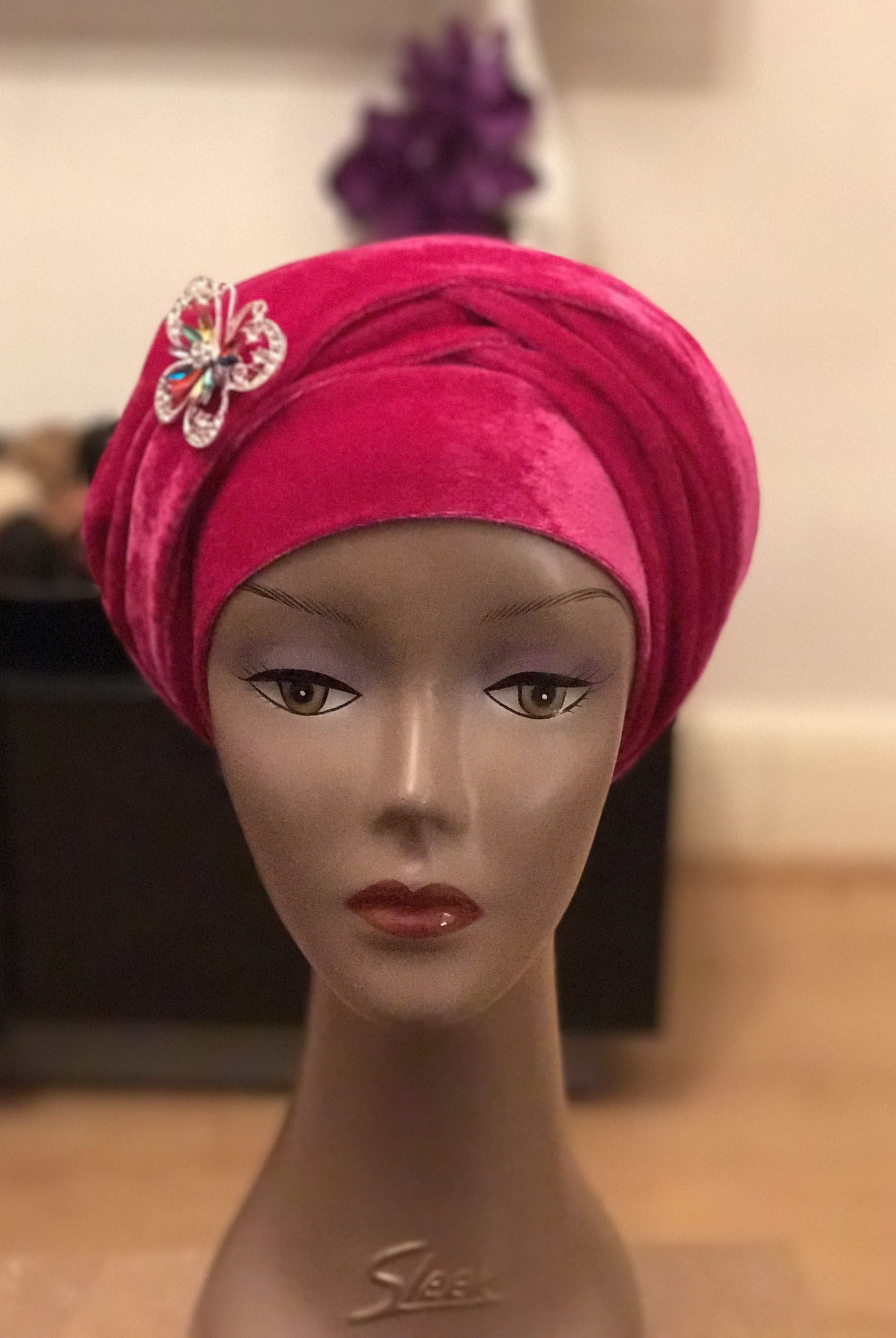 Plain Turban - Double Hand - African Clothing from CUMO LONDON