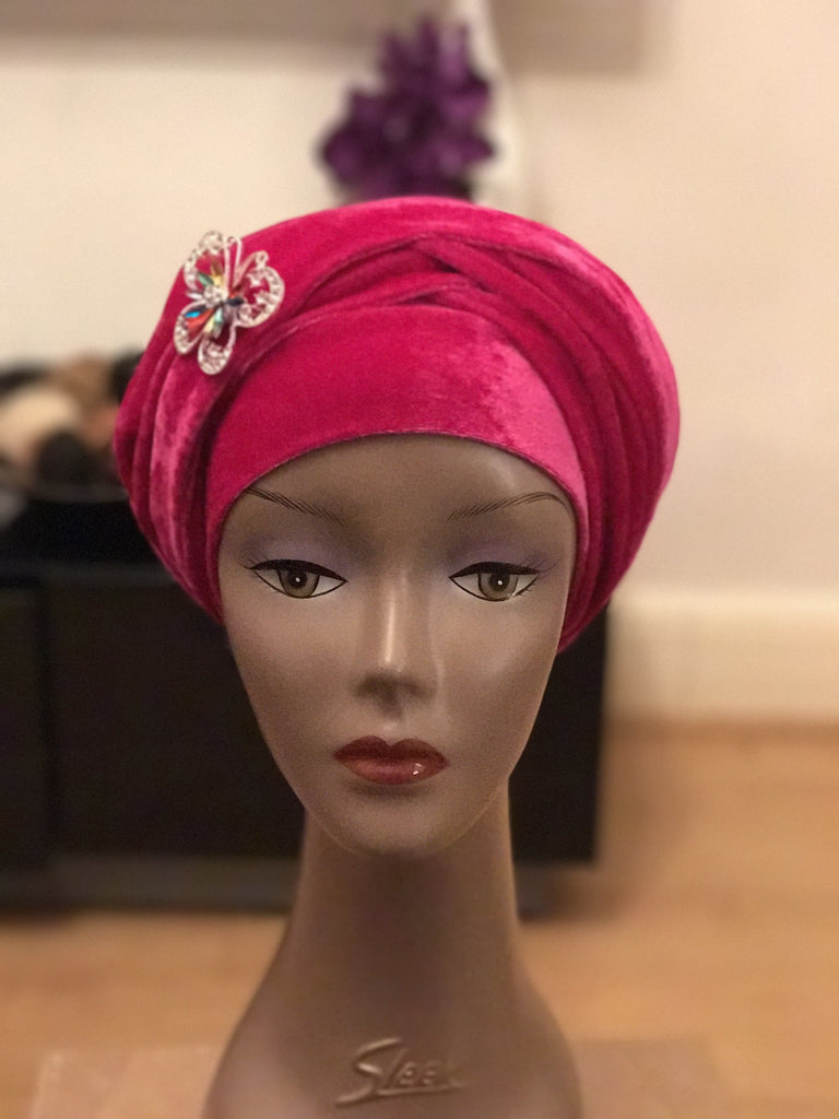 Plain Turban - Double Hand - African Clothing from CUMO LONDON