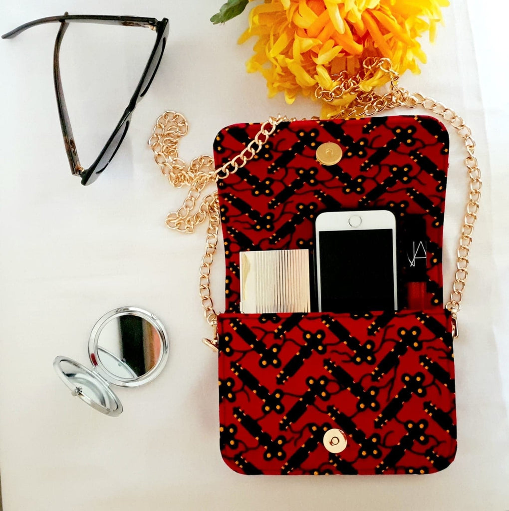 African Print Shoulder Bag Crossbody Ankara Print Bag - Bisola - African Clothing from CUMO LONDON