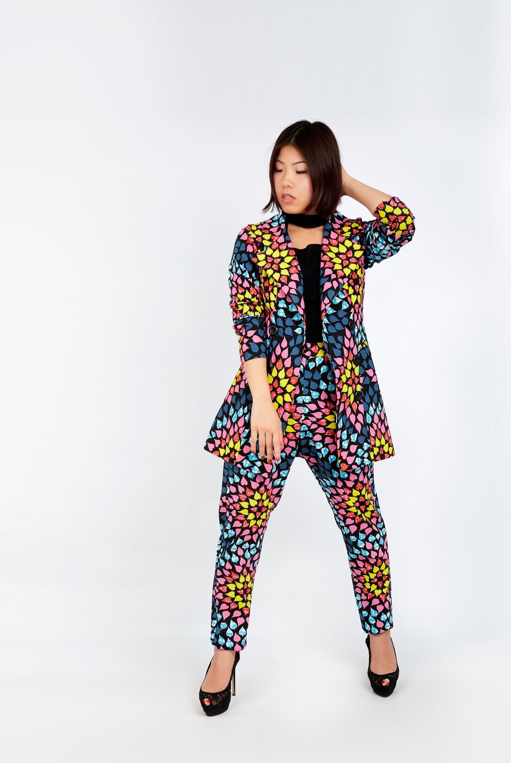 New In ONNA African Ankara Print Jacket and Trouser Set - African Clothing from CUMO LONDON