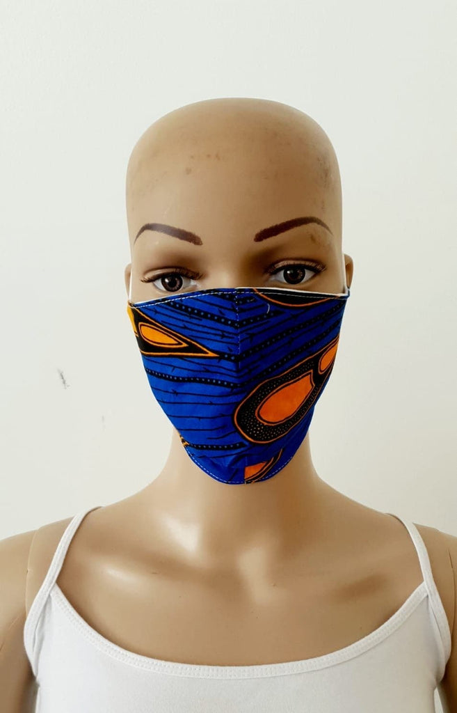 African Print Face Mask | Ankara Fabric Print Face Masks - Amara - African Clothing from CUMO LONDON