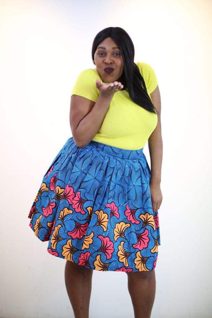 New in African Ankara Print Mini Skirt - African Clothing from CUMO LONDON