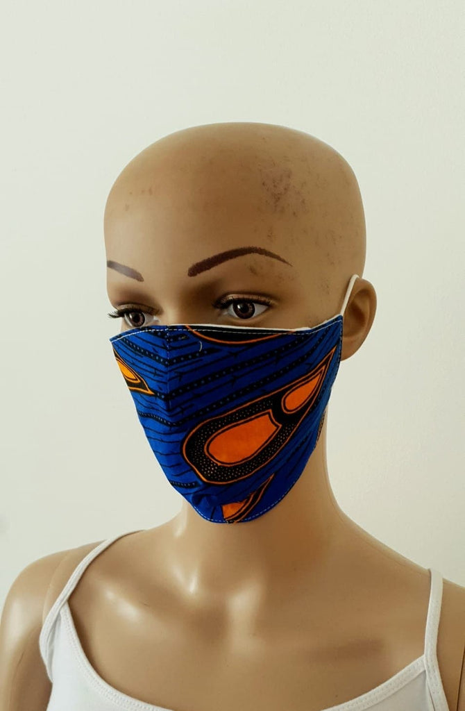 African Print Face Mask | Ankara Fabric Print Face Masks - Amara - African Clothing from CUMO LONDON