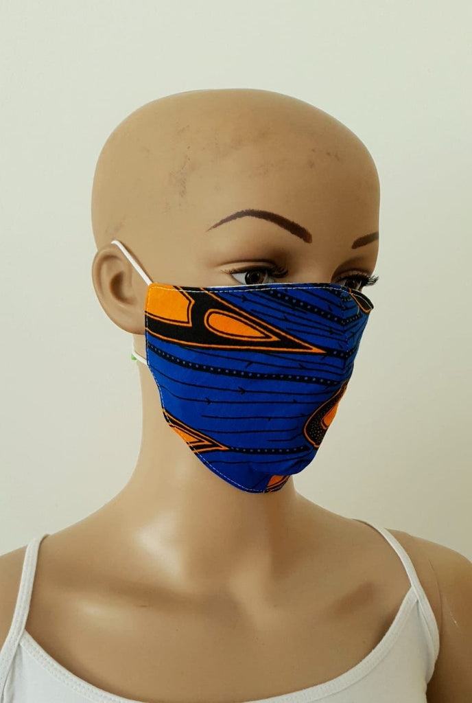 African Print Face Mask | Ankara Fabric Print Face Masks - Amara - African Clothing from CUMO LONDON