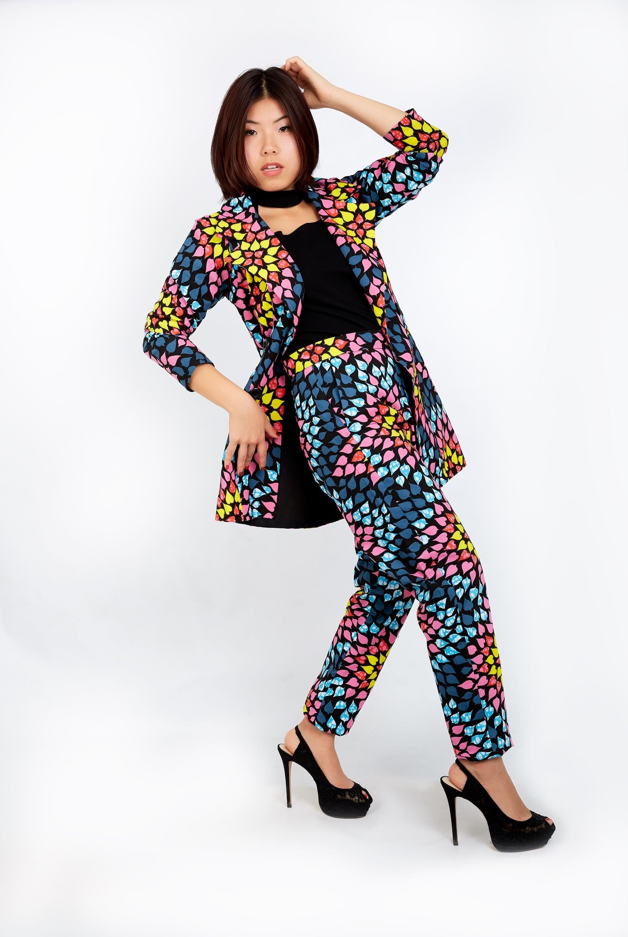 New In ONNA African Ankara Print Jacket and Trouser Set - African Clothing from CUMO LONDON