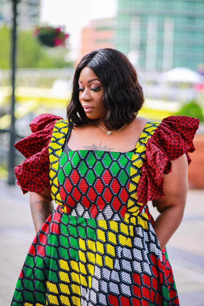 African print Summer dress | Plus size African print clothing by CUMO London | African apparel for curvy women | African Clothing from CUMO London 