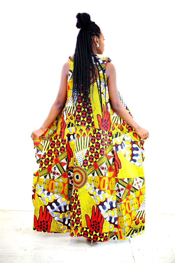 New in African Dutch wax Ankara Print Duster Kimono Set - African Clothing from CUMO LONDON