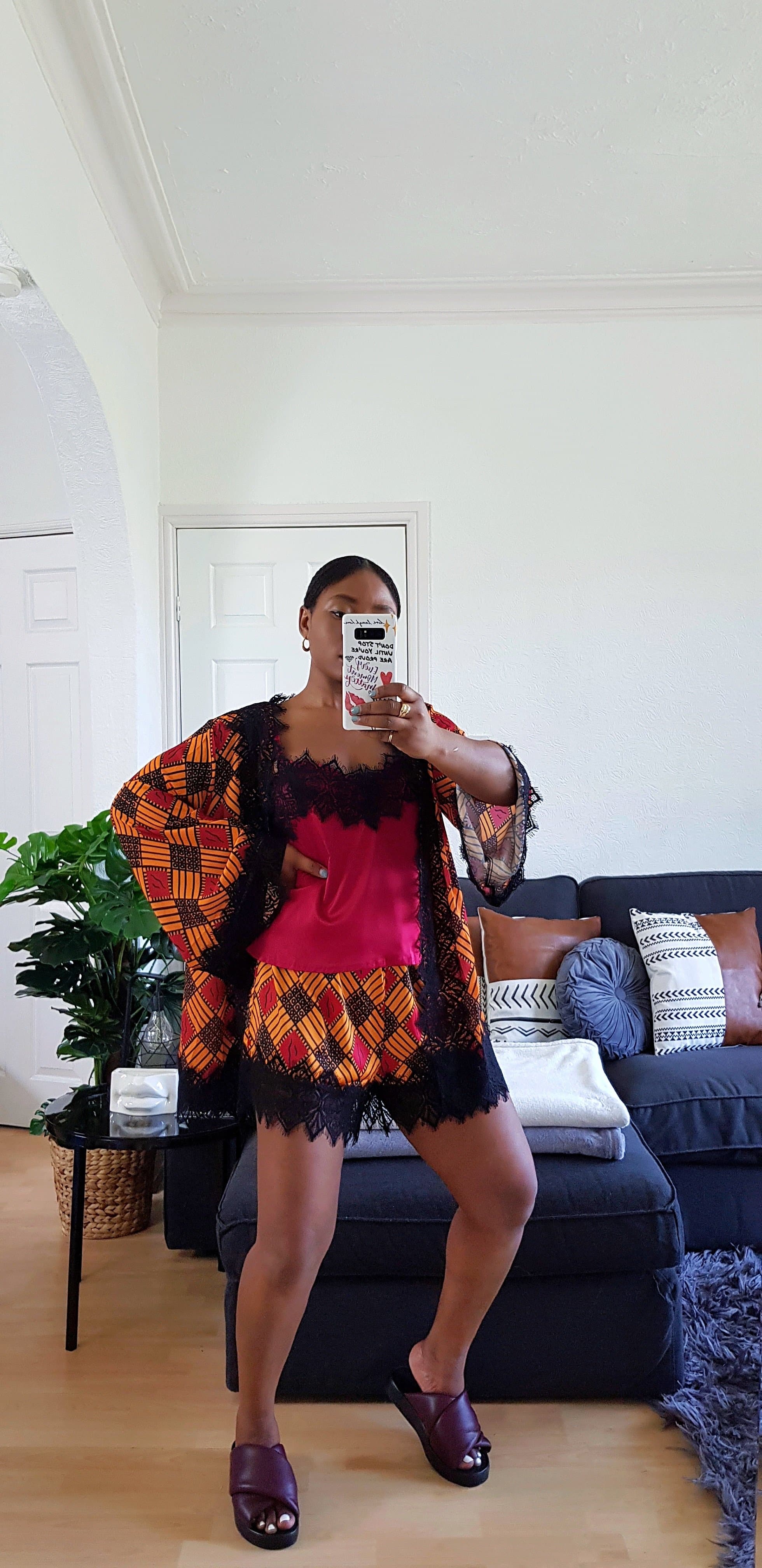 4 Pcs African Print Pyjamas Set Fenitola S