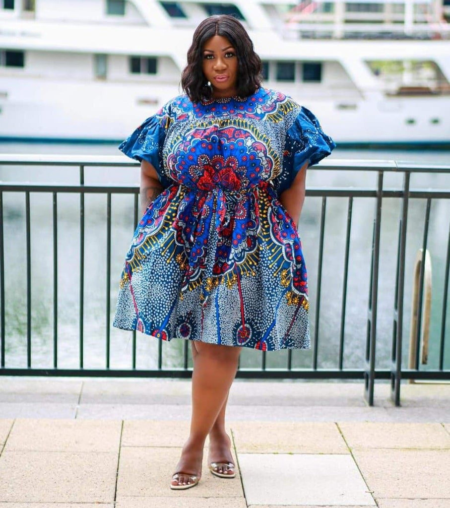 African print Summer dress | Plus size African print clothing by CUMO London | African apparel for curvy women | African Clothing from CUMO London 